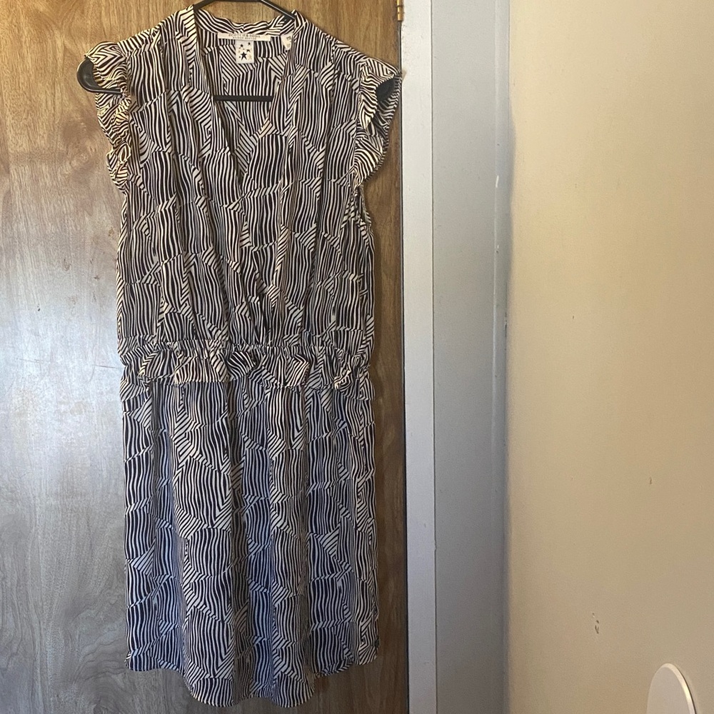 Scotch & Soda Black and Cream  Midi Dress
